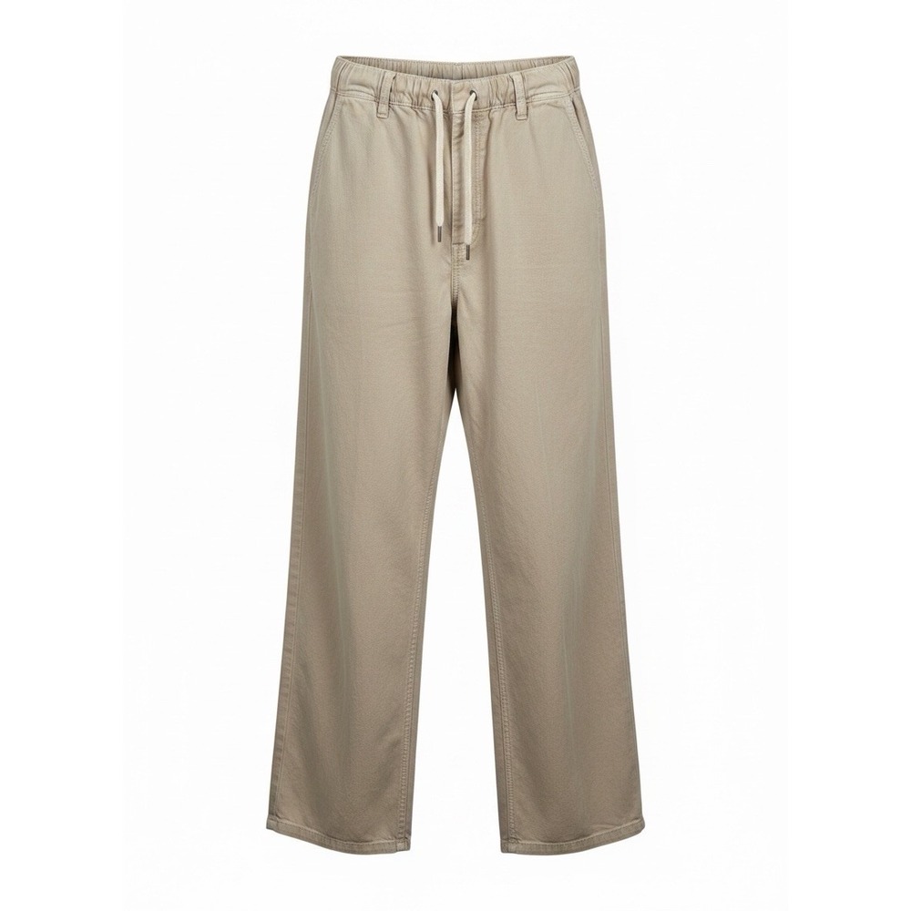 Pilcro Anthropologie Size XS Relax Fit Wide-Leg High-Rise Twill Tan Pants EUC
